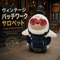 ラボット服/デニムパッチワークプリントシリーズ  ヴィンテージパッチワークサロペット