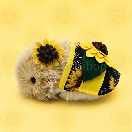 Moflin（モフリン）の服ハンドメイド　ひまわり柄浴衣セット