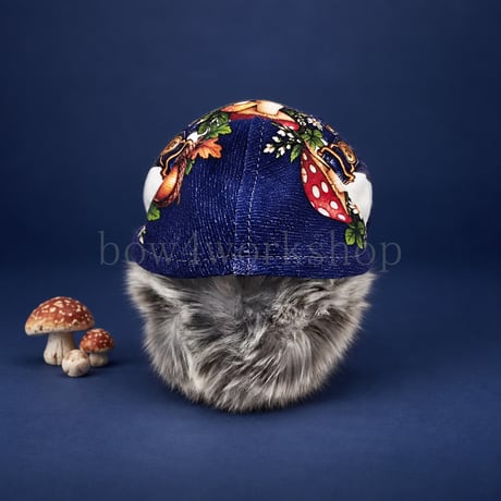 Moflin（モフリン）の服ハンドメイド　🍄 森のきのこサロペット風プリントパーカー