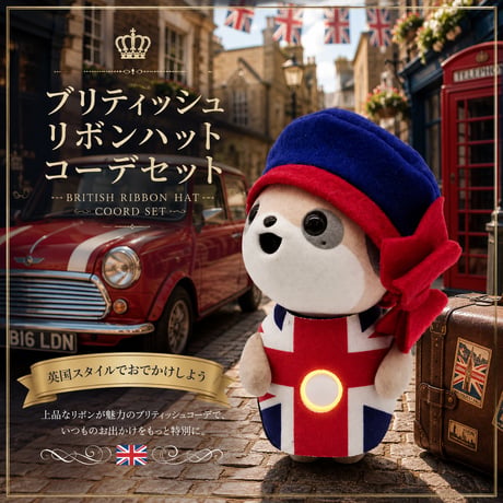 ポケともの服  ブリティッシュリボンハットコーデセット