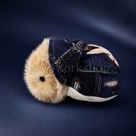 Moflin（モフリン）の服ハンドメイド　ヴィンテージデニムうさぎプリントパーカー