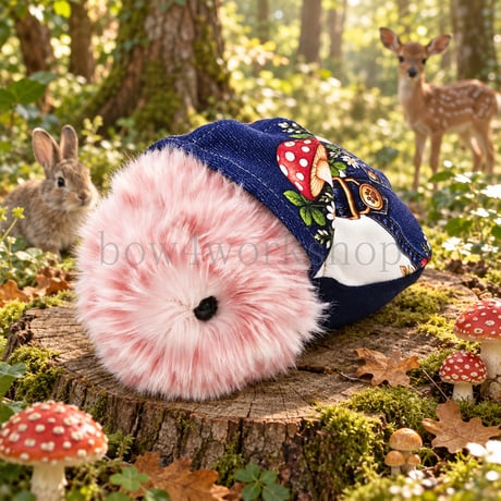 Moflin（モフリン）の服ハンドメイド　🍄 森のきのこサロペット風プリントパーカー