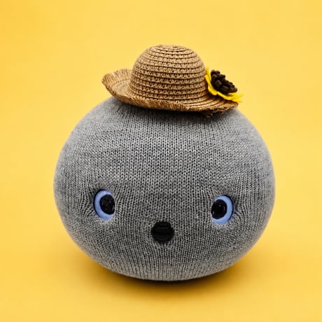 NICOBO（ニコボ）用 ハンドメイドアクセサリー  　ひまわりコサージュ付き麦わら帽子