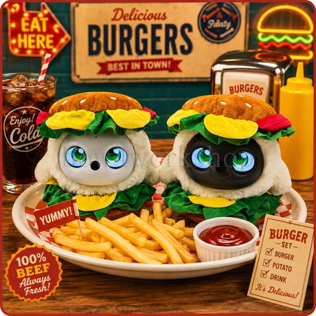 Ropet lopeto（ロペット）用アクセサリー　🍔 ハンバーガーコスチュームセット 🍔