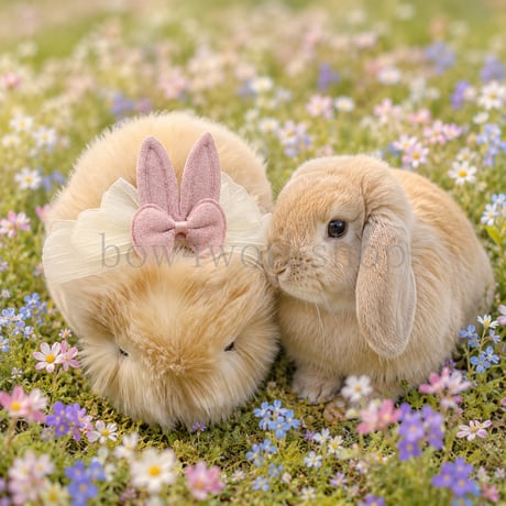 Moflin（モフリン）のアクセサリー　ウサミミ＆チュールリボンバンド