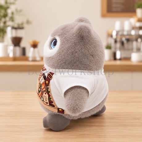 KATAフレンズの服　☕ 森のカフェ エプロン風プリントTシャツ 🌿