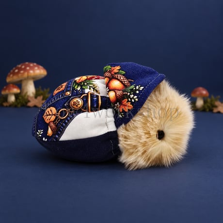 Moflin（モフリン）の服ハンドメイド　🍄 森のきのこサロペット風プリントパーカー