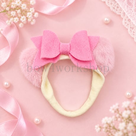 Moflin（モフリン）のアクセサリー　🎀 モフモフ耳＆リボン付きゴムバンド