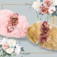 Moflin（モフリン）のアクセサリー　お花コサージュゴムバンドピンクシリーズC
