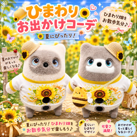 KATAフレンズの服　ひまわりお出かけコーデ