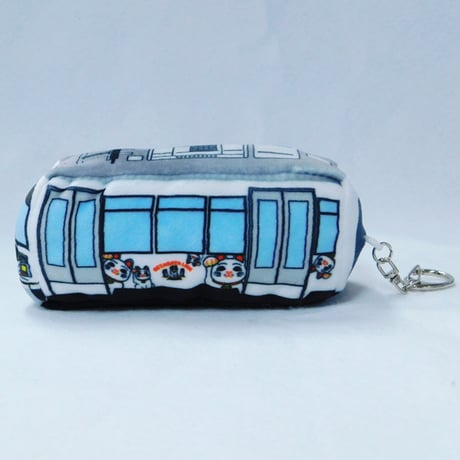 電車もちもちマスコットキーホルダー幸福の招き猫電車