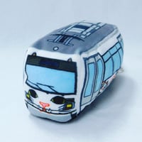 電車もちもちマスコットキーホルダー幸福の招き猫電車