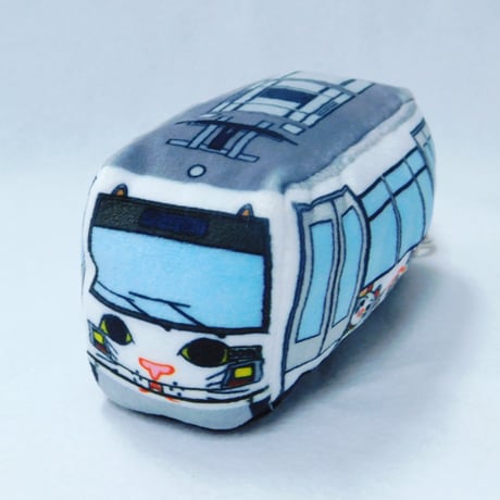 電車もちもちマスコットキーホルダー幸福の招き猫電車
