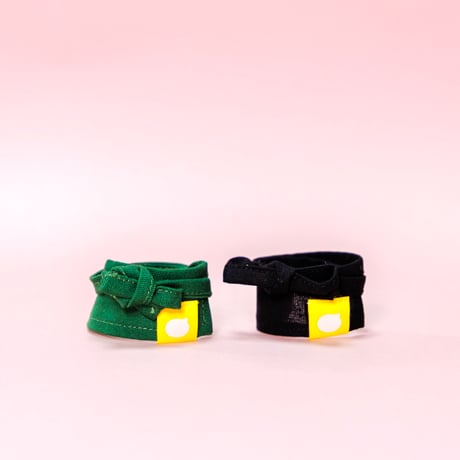 カフェエプロン・小（グリーン＆ブラック2枚セット）