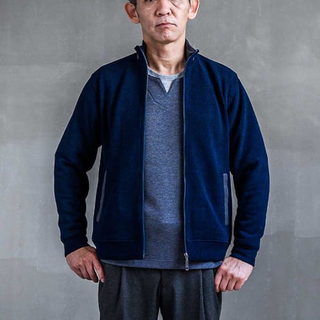 【気軽に羽織れる・日本製】ZIPカーディガン メンズ | 接結ジャージ素材、ブルゾンタイプ