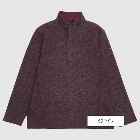 【防風がっちり素材】ZIPハイネック トレーナー | 防風素材、パイル起毛メンズ