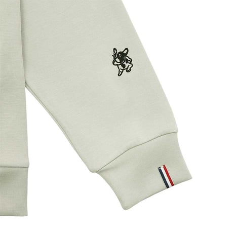 シルキータッチレーヨン トレーナー ストレッチ素材 フレンチブルドッグ刺繍入り
