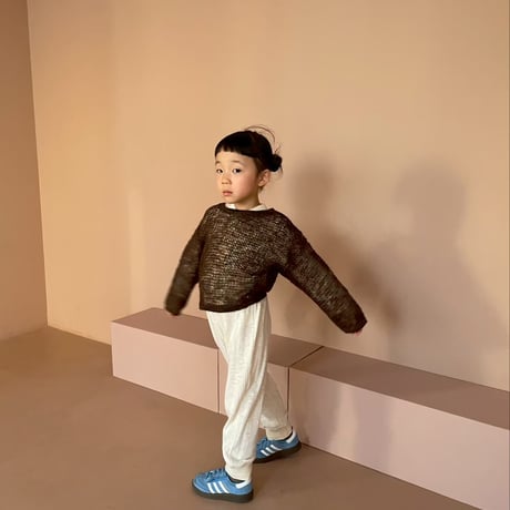 mohair mesh knit pullover / 2col