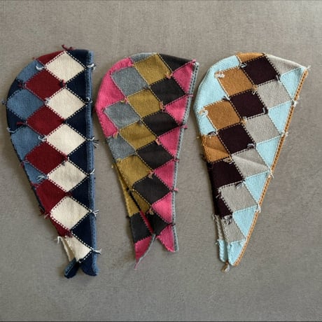 argyle knit bonnet / 3col