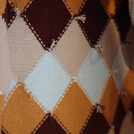 argyle knit pullover / 3col