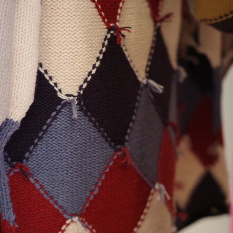 argyle knit cardigan / 3col