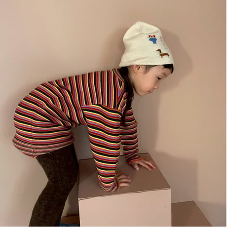 curl yarn knit leggings / 4col