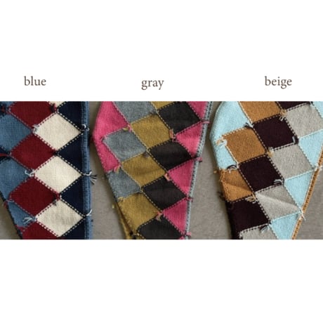 argyle knit scarf / 3col