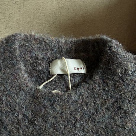 curl yarn knit pullover / 4col