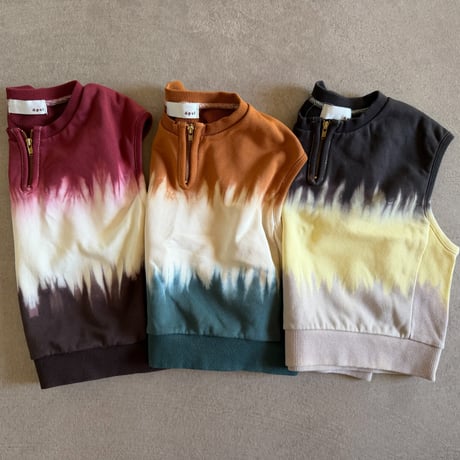 tie dye sweat vest / 3col