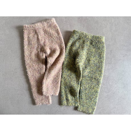 curl yarn knit leggings / 4col