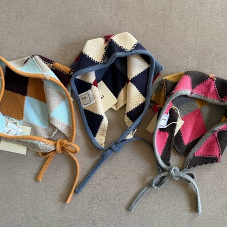 argyle knit scarf / 3col