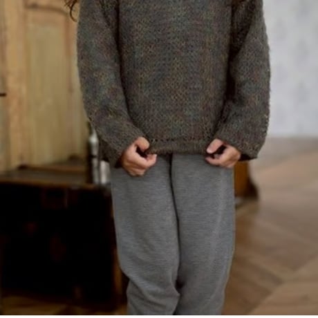 mohair mesh knit pullover / 2col