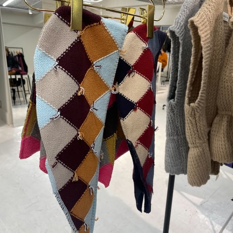 argyle knit bonnet / 3col