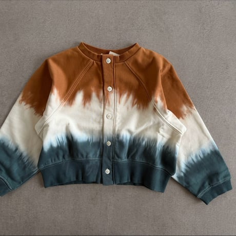 tie dye raglan sweat cardigan / 3col