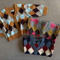 argyle knit cardigan / 3col