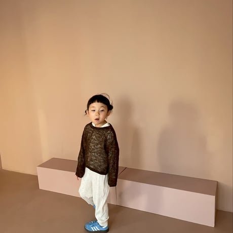mohair mesh knit pullover / 2col