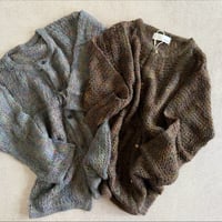 mohair mesh knit cardigan / 2col