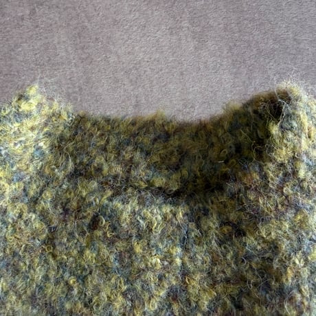 curl yarn knit pullover / 4col