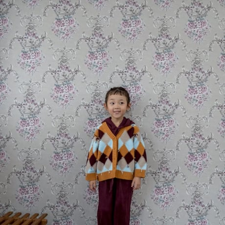 argyle knit cardigan / 3col