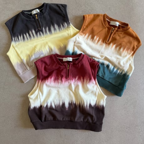 tie dye sweat vest / 3col