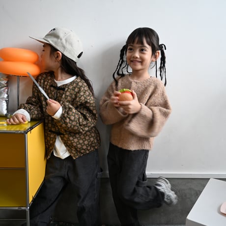 curl yarn knit pullover / 4col