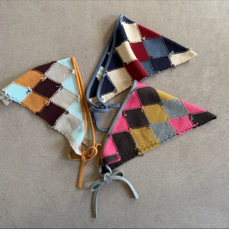 argyle knit scarf / 3col