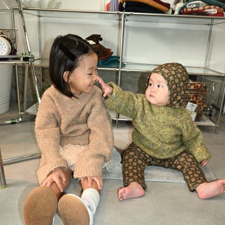 curl yarn knit pullover / 4col
