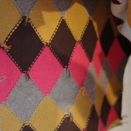 argyle knit pullover / 3col