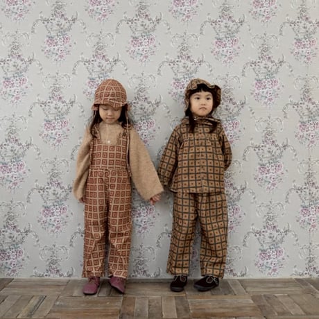 retro pattern corduroy pants / 2col