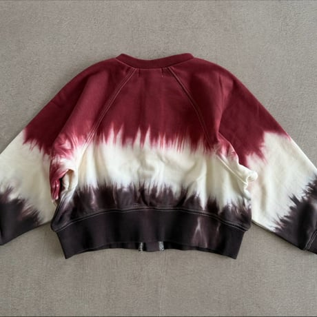 tie dye raglan sweat cardigan / 3col