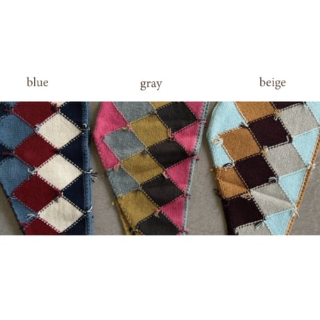 argyle knit bonnet / 3col