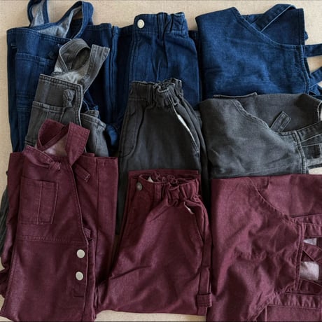 denim salopette / 3col