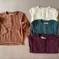 rib fabric tops / 4col
