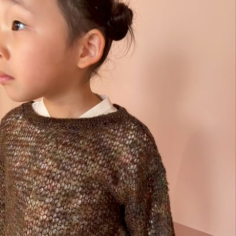 mohair mesh knit pullover / 2col